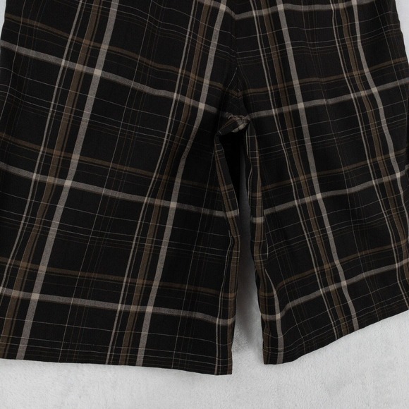 O'Neill Shorts Men's 31 Brown Plaid 11 Inch Inseam Flat Front - Picture 10 of 14